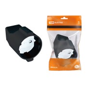 Кабельная розетка 2П б/з с з/ш 10А 250B черная TDM