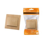 Выключатель 1 кл. 10А "ЭКО" (сосна) "Таймыр" TDM