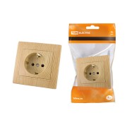 Розетка 2П+З 16А 250В "ЭКО" (сосна) "Таймыр" TDM