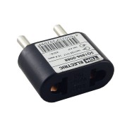 Переходник (тип CEE 7/17 - тип А/F) плоский 10А макс. 250В черный TDM