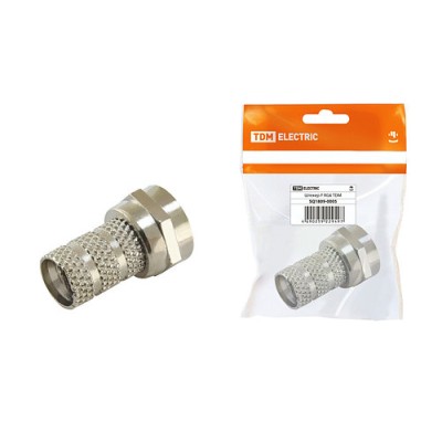 Штекер F RG6, инд. упаковка TDM Штекер F RG6, инд. упаковка TDM