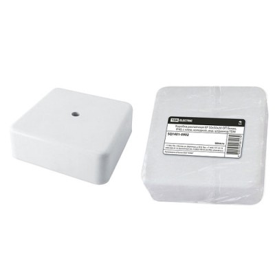 Коробка распаячная КР 50х50х20 ОП белая, IP40, с клем. колодкой, инд. штрихкод TDM Коробка распаячная КР 50х50х20 ОП белая, IP40, с клем. колодкой, инд. штрихкод TDM