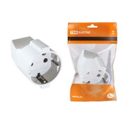 Кабельная розетка 2П+З с з/ш 16А 250B белая TDM