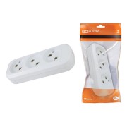 Колодка розеточная 3 гнезда 2П б/з 10А 250В белая TDM