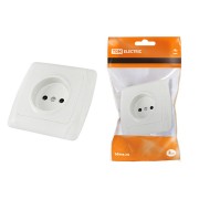 Розетка 2П 10А 250В белая "Онега" TDM