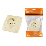 Розетка 2П+З 16А 250В сл. кость "Онега" TDM