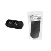 Колодка розеточная 2 гнезда 2П б/з 10А 250В черная серии "Народная"