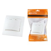 Выключатель 2 кл. с подсветкой 10А белый "Таймыр" TDM