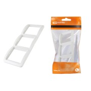 Рамка 3-ая вертикальная белая "Валдай" TDM