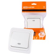 Перекрестный выключатель 1-кл. 10А белый "Валдай" TDM