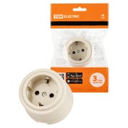 Розетка 2П+З 16А 250В сл. кость «Виви» TDM