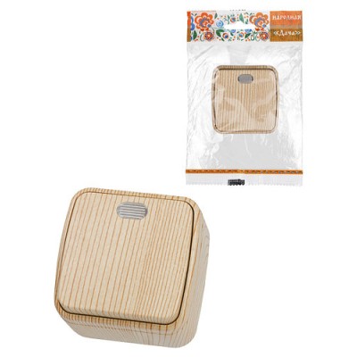 Выключатель 1-кл. открытой установки с подсветкой IP20 10А, сосна "Дача" Народная Выключатель 1-кл. открытой установки с подсветкой IP20 10А, сосна "Дача" Народная