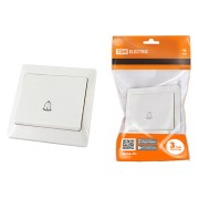 Кнопка для звонка белая "Ильмень" TDM