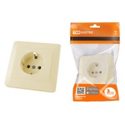 Розетка 2П+З 16А 250В сл. кость "Ильмень" TDM