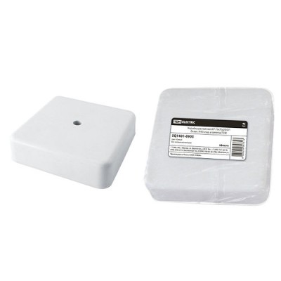 Коробка распаячная КР 75х75х20 ОП белая, IP40, инд. штрихкод TDM Коробка распаячная КР 75х75х20 ОП белая, IP40, инд. штрихкод TDM