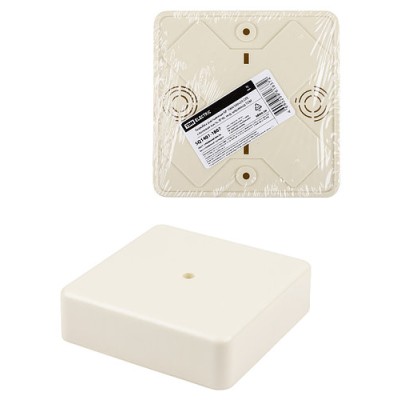 Коробка распаячная КР 100х100х29 ОП, сл. кость, IP40, инд. штрихкод TDM Коробка распаячная КР 100х100х29 ОП, сл. кость, IP40, инд. штрихкод TDM