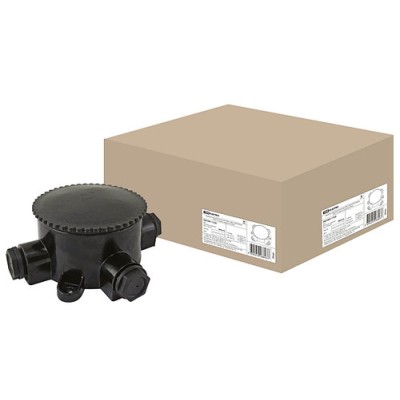 Коробка электромонтажная КЭМ 2-660-4 ОП D95 мм IP65, 4-х рожк. (карболит) TDM Коробка электромонтажная КЭМ 2-660-4 ОП D95 мм IP65, 4-х рожк. (карболит) TDM