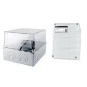 Распаячная коробка ОП 240х195х165мм, проз. крышка, IP55, кабельные ввода d28-3 шт., d37-2 шт., TDM