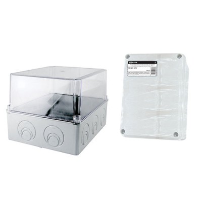 Распаячная коробка ОП 240х195х165мм, проз. крышка, IP55, кабельные ввода d28-3 шт., d37-2 шт., TDM Распаячная коробка ОП 240х195х165мм, проз. крышка, IP55, кабельные ввода d28-3 шт., d37-2 шт., TDM