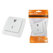 Выключатель на 2 направления 1 кл. с подсветкой 10А белый "Онега" TDM