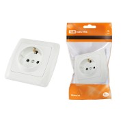 Розетка 2П+З 16А 250В белая "Онега" TDM