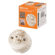 Выключатель фарфоровый поворотный проходной с ручкой (бантик) 10А мраморный «Болонь» TDM