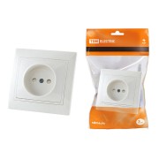 Розетка 2П с защ. шт. 10А 250В белая "Таймыр" TDM