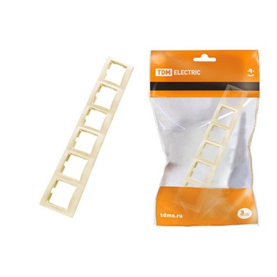 Рамка 6 постовая горизонтальная сл. кость "Таймыр" TDM Рамка 6 постовая горизонтальная сл. кость "Таймыр" TDM