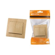 Выключатель 2 кл. 10А "ЭКО" (сосна) "Таймыр" TDM