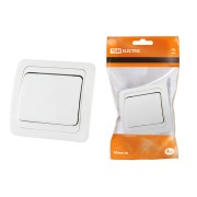 Выключатель 1-кл. 10А белый "Валдай" TDM