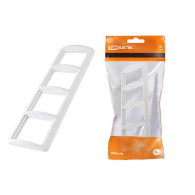 Рамка 4-ая горизонтальная белая "Валдай" TDM Рамка 4-ая горизонтальная белая "Валдай" TDM