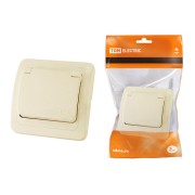 Розетка с крышкой 2П+З 16А IP44 сл. кость "Валдай" TDM