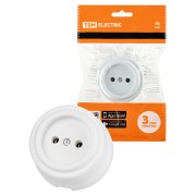 Розетка 2П 10А 250В белая «Виви» TDM