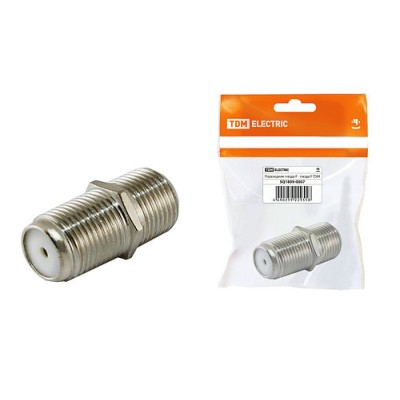 Переходник гнездо F - гнездо F, инд. упаковка TDM Переходник гнездо F - гнездо F, инд. упаковка TDM