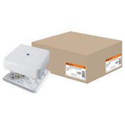 Коробка распаячная КР 75х75х20 ОП с клем. колодкой белая IP40 TDM