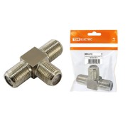 Соединитель кабеля тройник гнезда, инд. упаковка TDM