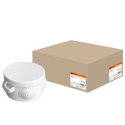 Распаячная коробка ОП D65х40мм, крышка, IP54, 4вх. TDM