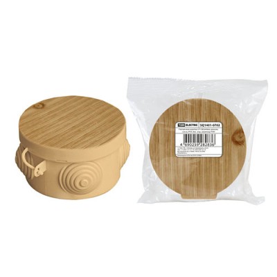 Распаячная коробка ОП D85х40мм, крышка, "ЭКО" (сосна), IP54, 4вх. инд. штрихкод TDM Распаячная коробка ОП D85х40мм, крышка, "ЭКО" (сосна), IP54, 4вх. инд. штрихкод TDM