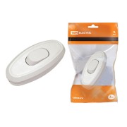 Выключатель на шнур 6А 250В белый TDM