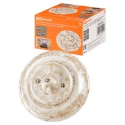 Выключатель скрытой установки фарфоровый поворотный 2-кл. с ручкой (бантик) 10А мраморный «Болонь» TDM