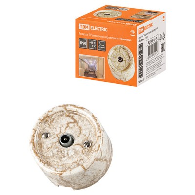 Розетка TV оконечная мраморная «Болонь» TDM Розетка TV оконечная мраморная «Болонь» TDM