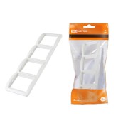 Рамка 4-ая вертикальная белая "Валдай" TDM