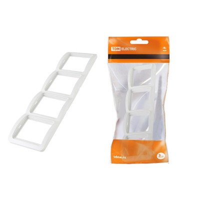 Рамка 4-ая вертикальная белая "Валдай" TDM Рамка 4-ая вертикальная белая "Валдай" TDM