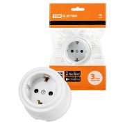 Розетка 2П+З 16А 250В белая «Виви» TDM