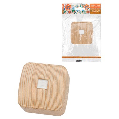 Розетка TФ (RJ-11) открытой установки IP20, сосна "Дача" Народная Розетка TФ (RJ-11) открытой установки IP20, сосна "Дача" Народная