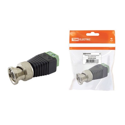 Штекер BNC с клеммной колодкой, инд. упаковка TDM Штекер BNC с клеммной колодкой, инд. упаковка TDM