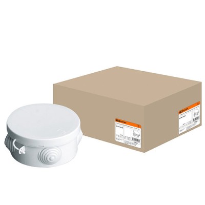 Распаячная коробка ОП D85х40мм, крышка, IP54, 4вх. TDM Распаячная коробка ОП D85х40мм, крышка, IP54, 4вх. TDM