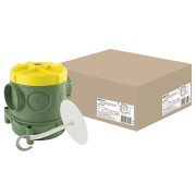 Установочная коробка СП 82х80х90,5мм, крюк для люстры, гайка, для заливки в бетон, TDM