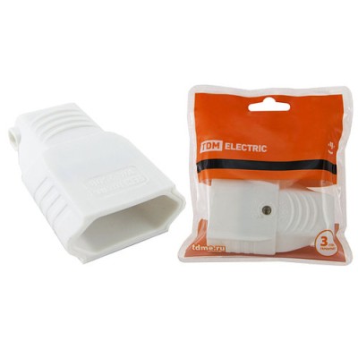 Кабельная розетка 2П 10А 250B (под евровилку CEE 7/16) с з/ш угловой вывод кабеля белая TDM Кабельная розетка 2П 10А 250B (под евровилку CEE 7/16) с з/ш угловой вывод кабеля белая TDM