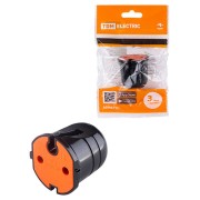 Кабельная розетка б/з черная с красной вставкой 10А 250B чернаяTDM